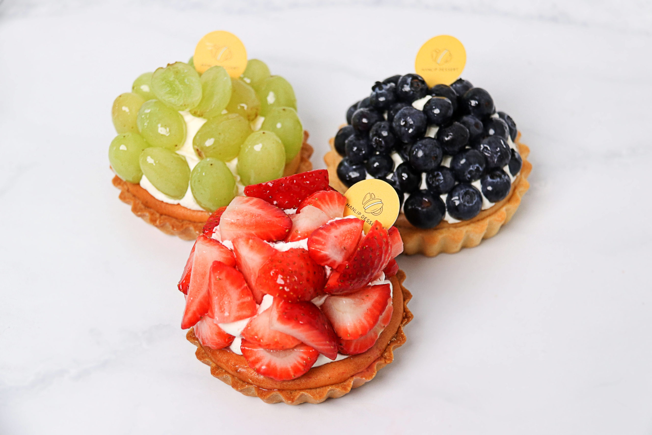 Strawberry, Grape And Blueberry Tarts