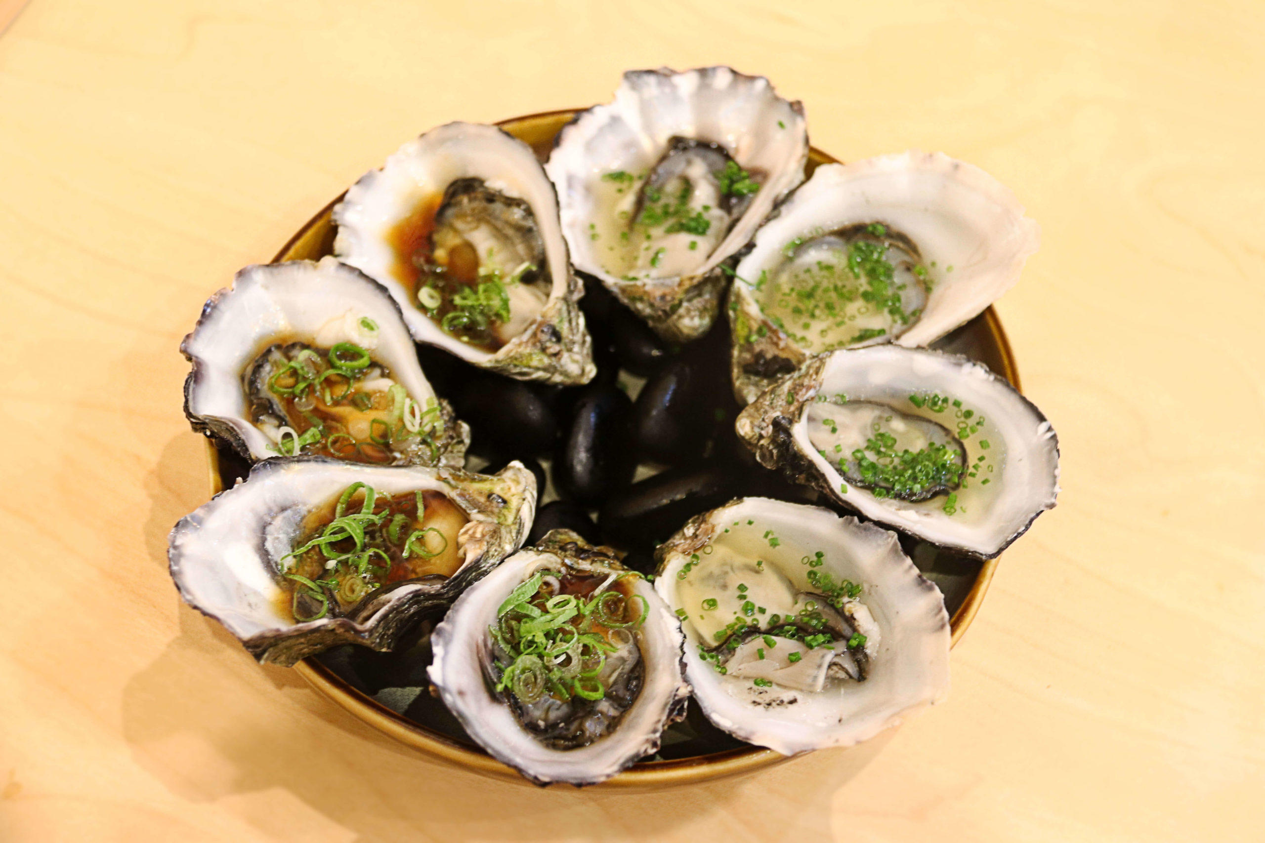 Oysters With Ponzu, Yuzu & Miso Vinaigrette