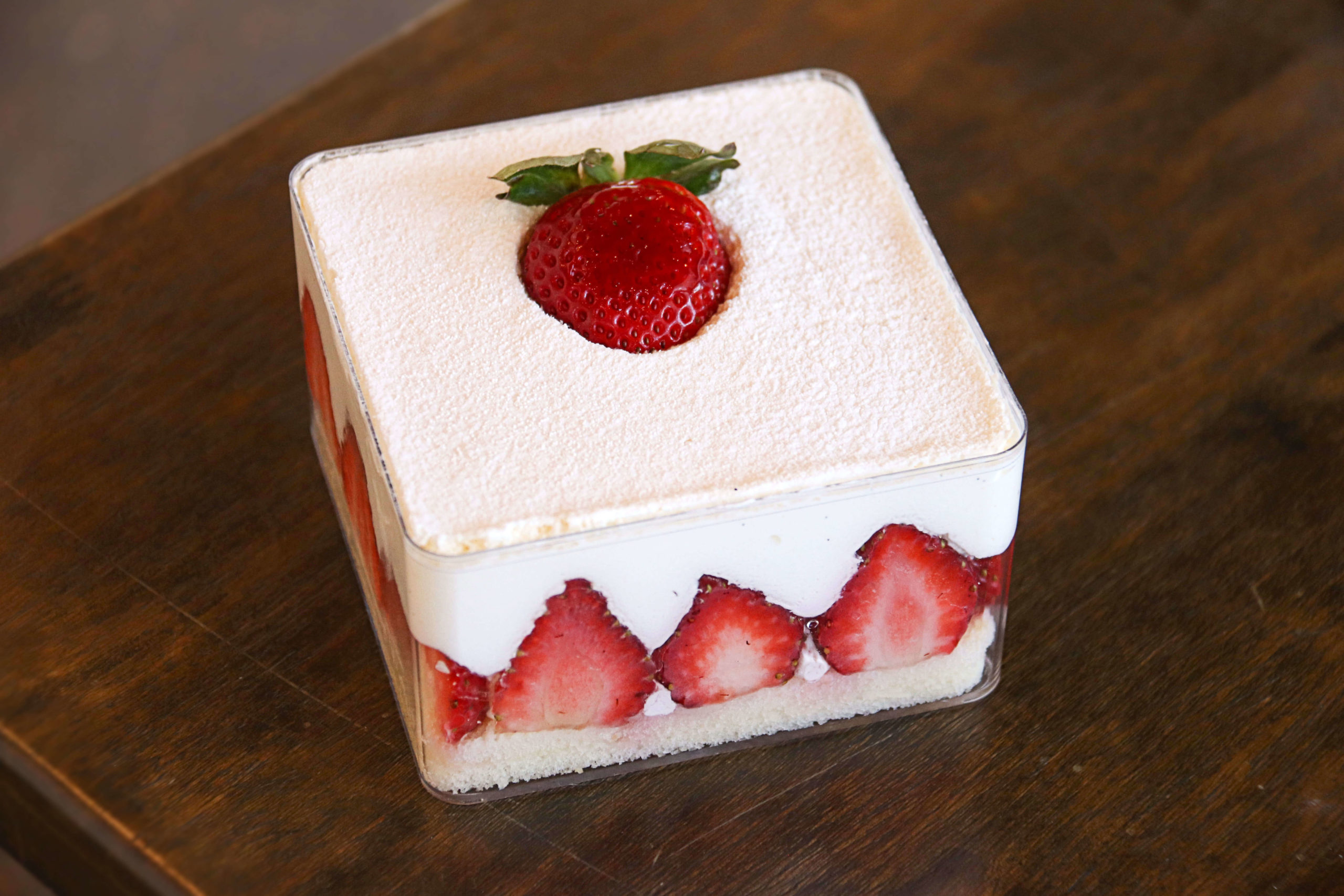 Strawberry Cube Cake